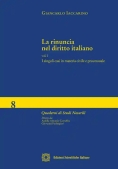 Immagine 0 di Rinuncia Nel Diritto Italiano