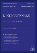 Immagine 0 di Rivista - L'indice Penale N3/2023