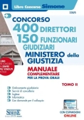 Immagine 0 di Concorso 400 Direttori 150 Funzionari Giudiziari. Ministero Della Giustizia. Manuale Complementare P