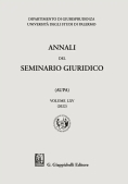 Immagine 0 di Annali Seminario Giuridico Palermo