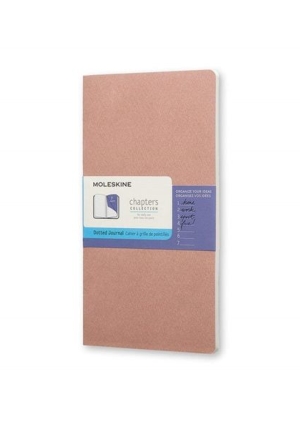 Moleskine Chapters Journal Slim Medium Dotted Old Rose fronte