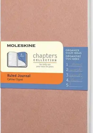 Moleskine Chapters Journal Slim Pocket Ruled Old Rose fronte