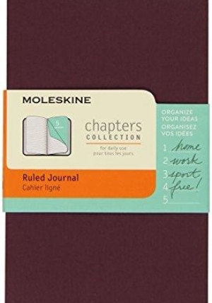 Moleskine Chapters Journal Slim Pocket Ruled Plum Purple fronte