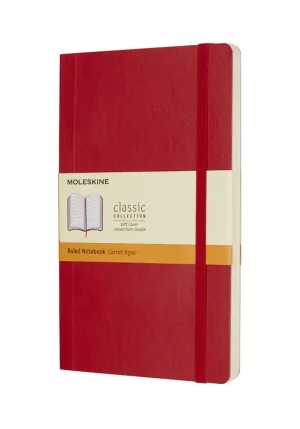 Moleskine Notebook Large Ruled Scarlet Red Soft Cover fronte