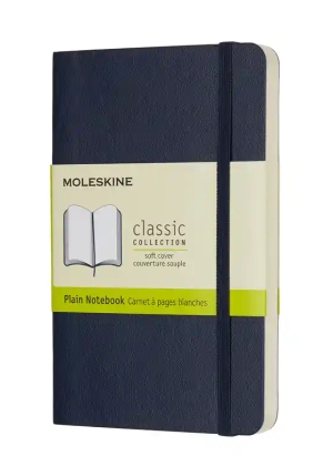 Moleskine Notebook Pocket Plain Sapphire Blue Soft fronte