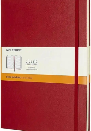 Notebook Xl Ruled Scarlet Red Hard fronte