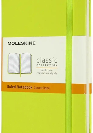 Notebook Pocket Ruled Hard Lemon Green fronte