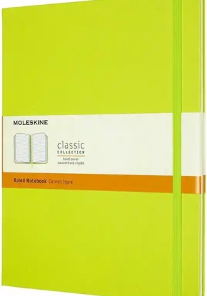 Notebook Xl Ruled Hard Lemon Green fronte