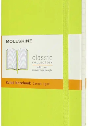 Notebook Pocket Ruled Soft Lemon Green fronte