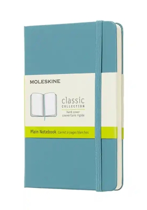 Moleskine Classic Notebook Pocket Plain Hard Cover Reef Blue fronte