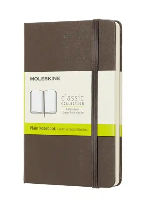 Moleskine Classic Notebook Pocket Plain Hard Cover Earth Brown fronte