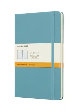 Moleskine Classic Notebook Large Ruled Hard Cover Reef Blue fronte