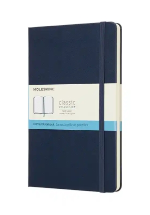 Moleskine Notebook Large Dotted Sapphire Blue Hard Cover fronte