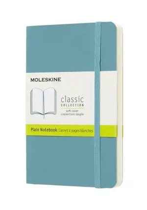 Moleskine Classic Notebook Pocket Plain Soft Cover Reef Blue fronte