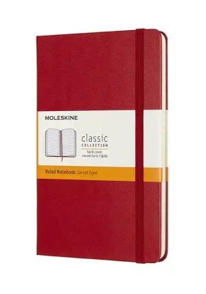 Noteb Med Rul Scarlet Red Hard fronte