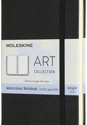 Art Watercolour Notebook Pocket Black fronte