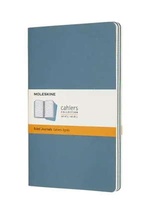 Moleskine Cahier Journals Large Ruled Brisk Blue fronte