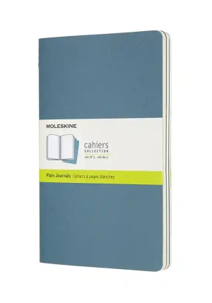 Moleskine Cahier Journals Large Plain Brisk Blue fronte