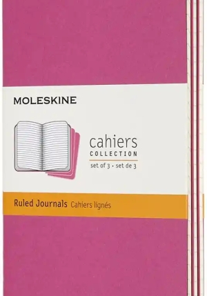 Cahier Jnls Pocket Ruled Kinetic Pink fronte