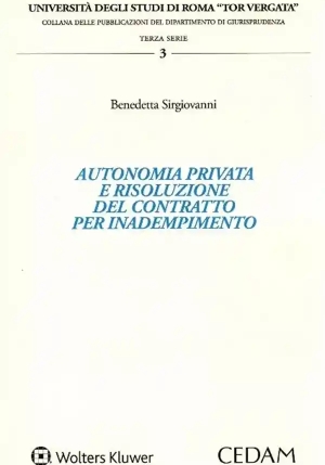 Autonomia Privata Ris.contratt fronte