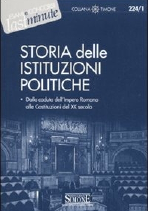 224/1  Storia Delle Istituzioni Politiche fronte