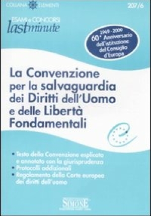 207/6  La Convenzione Per La Salvaguardia Dei Diritti Dell'uomo E Delle LibertÃ  Fondamentali fronte