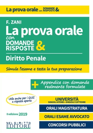 La Prova Orale - Diritto Penale fronte