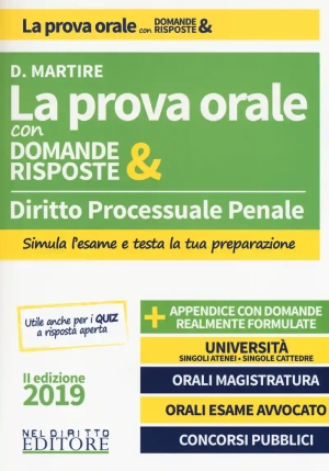 La Prova Orale - Diritto Processuale Penale fronte