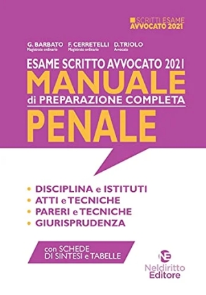 Manuale Scritti Avvocato Penale 2021 fronte