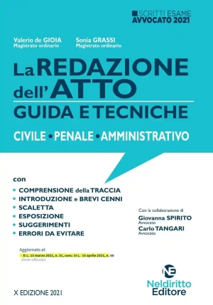 Redazione Atto Guida E Tecniche 2021 fronte