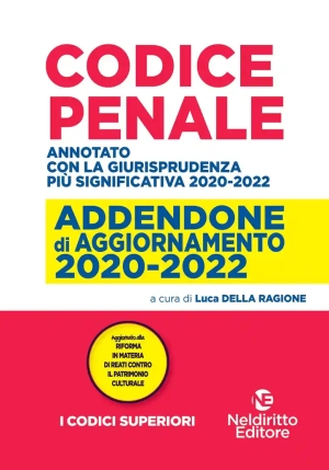 Addenda Codice Penale 2020-2022 fronte