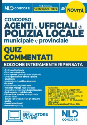 Agenti Ufficiali Polizia Locale Quiz fronte