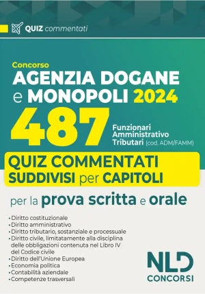 487 Funzionari Amm.vi Ag.dogane Quiz fronte