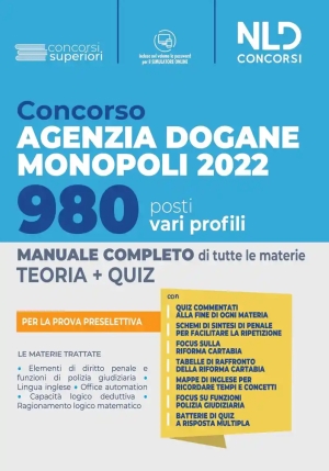 980 Agenzia Dogane E Monopoli 2022 fronte