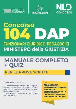 104 Funzionari Pedagogici Dap Man.scritt fronte