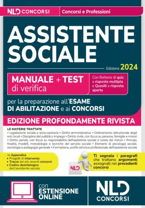 Assistente Sociale 2024 Manualetest fronte