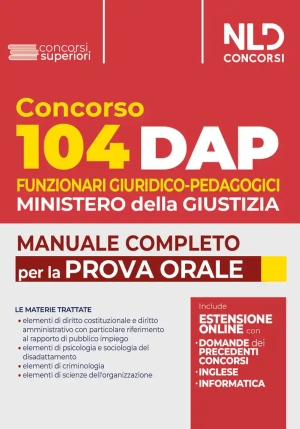 104 Funzionari Pedagogici Dap Man.orale fronte