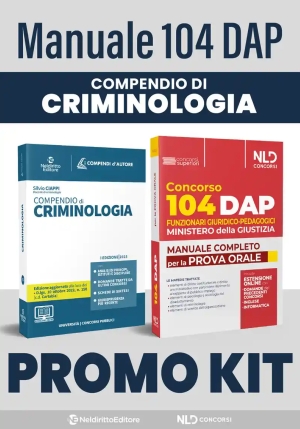 Kit 2v - 104 Dap Orale + Compendio Criminologia fronte