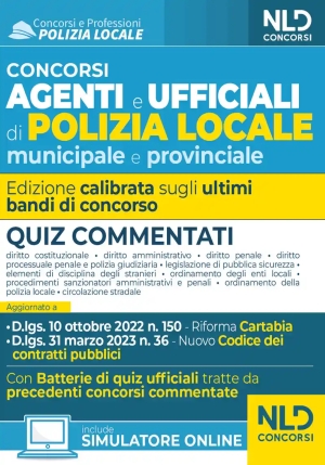 Agenti Ufficiali Polizia Locale Quiz fronte