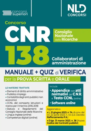 138 Collaboratori Amm. Cnr fronte