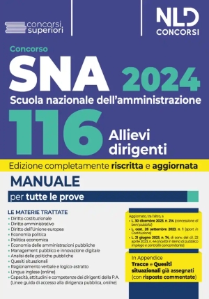 116 Allievi Dirigenti Sna 2024 Manuale fronte