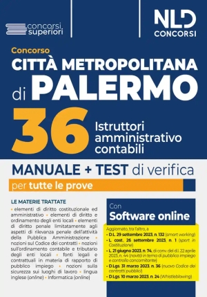 36 Istruttori Contabili - Citta' Palermo - Manuale Prova Scritta + Orale fronte