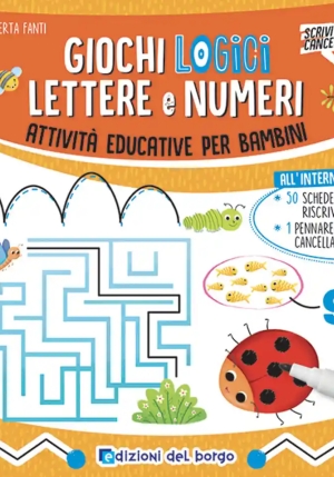 Giochi Logici, Lettere E Numeri. Con 50 Schede Riscrivibili. Con Pennarello Cancellabile fronte