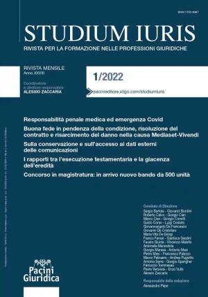 Studium Iuris 1/2022 fronte