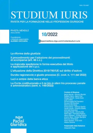 Studium Iuris 10/2022 fronte