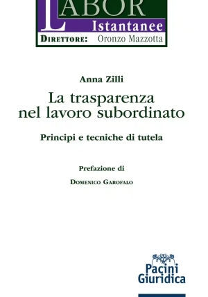 Trasparenza Nel Lavoro Subordinato fronte