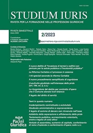 Studium Iuris 2/2023 fronte