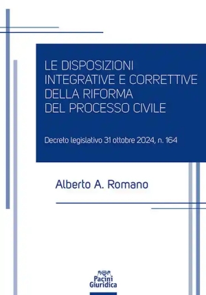 Disposizioni Integrative E Correttive fronte