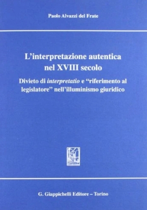 Interpretazione Autentica Xviii Sec. fronte