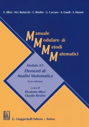 Manuale Mod.met.matematici 2-3 Elem.anal fronte